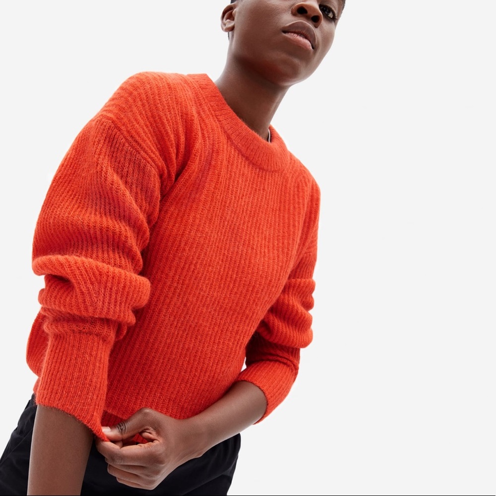 Everlane Women's Crew Neck Sweater - Bright Orange